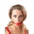 Силиконовый кляп-шар на чёрных ремешках Red Gag silicone - Orion - купить с доставкой в Норильске