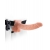 Телесный полый страпон с вибрацией Vibrating Hollow Strap-On with Balls - 24 см. - Pipedream - купить с доставкой в Норильске