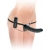 Черный страпон с вагинальной пробкой Deluxe Vibrating Penetrix Strap-On - 19 см. - Pipedream - купить с доставкой в Норильске