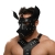 Черная кожаная маска «Собака» - Crazy Handmade - купить с доставкой в Норильске