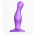 Фиолетовая насадка Strap-On-Me Dildo Plug Curvy size M - Strap-on-me - купить с доставкой в Норильске