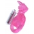 Розовая вибронасадка со стимулятор клитора   Язычок - Toyfa Basic - в Норильске купить с доставкой