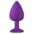 Большая фиолетовая анальная пробка Emotions Cutie Large с голубым кристаллом - 10 см. - Lola Games - купить с доставкой в Норильске