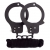 Чёрные наручники из листового металла в комплекте с веревкой BONDX METAL CUFFS LOVE ROPE SET - Dream Toys - купить с доставкой в Норильске