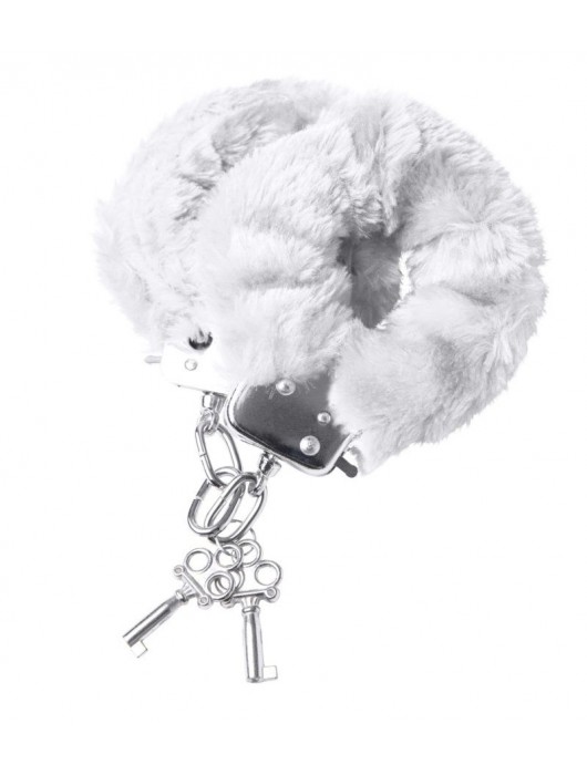 Наручники с белой меховой опушкой - ToyFa - купить с доставкой в Норильске