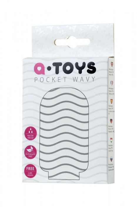 Белый мастурбатор A-Toys Pocket Wavy - A-toys - в Норильске купить с доставкой
