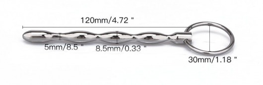 Металлический уретральный плаг с кольцом - Notabu - купить с доставкой в Норильске