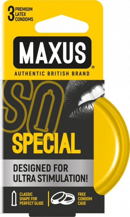 Презервативы с точками и рёбрами в железном кейсе MAXUS Special - 3 шт. - Maxus - купить с доставкой в Норильске