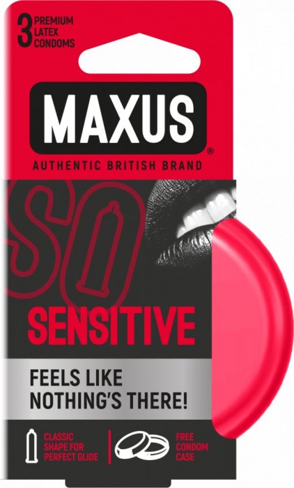 Ультратонкие презервативы в железном кейсе MAXUS Sensitive - 3 шт. - Maxus - купить с доставкой в Норильске