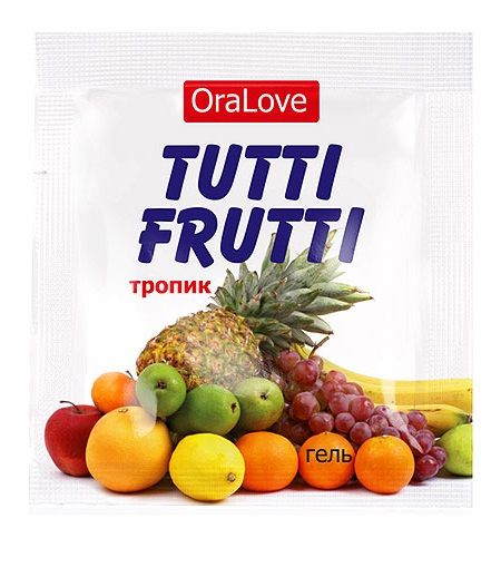 Пробник гель-смазки Tutti-frutti со вкусом тропических фруктов - 4 гр. - Биоритм - купить с доставкой в Норильске