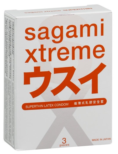 Ультратонкие презервативы Sagami Xtreme SUPERTHIN - 3 шт. - Sagami - купить с доставкой в Норильске