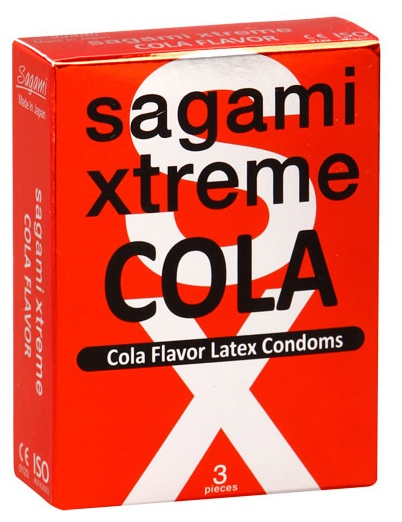 Ароматизированные презервативы Sagami Xtreme COLA - 3 шт. - Sagami - купить с доставкой в Норильске