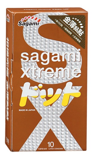 Презервативы Sagami Xtreme FEEL UP с точечной текстурой и линиями прилегания - 10 шт. - Sagami - купить с доставкой в Норильске