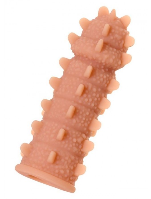 Телесная реалистичная насадка KOKOS Extreme Sleeve 04 с дополнительной стимуляцией - 12,7 см. - KOKOS - в Норильске купить с доставкой