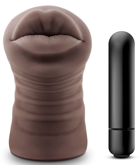 Коричневый мастурбатор-ротик Renee - Blush Novelties - в Норильске купить с доставкой