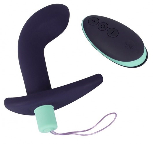 Темно-фиолетовый вибростимулятор простаты с пультом ДУ Remote Controlled Prostate Plug - Orion - в Норильске купить с доставкой