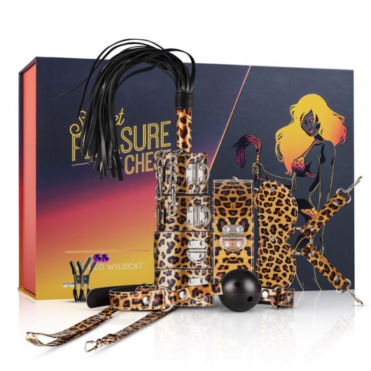 Леопардовый эротический набор Wicked Wildcat - Secret Pleasure Chest - купить с доставкой в Норильске