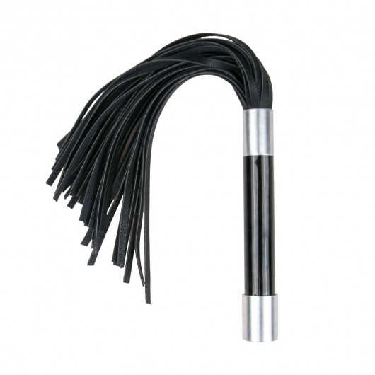 Черная плеть Easytoys Flogger With Metal Grip - 38 см. - Easy toys - купить с доставкой в Норильске