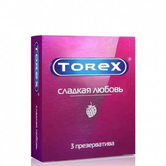 Презервативы Torex  Сладкая любовь  с ароматом клубники - 3 шт. - Torex - купить с доставкой в Норильске