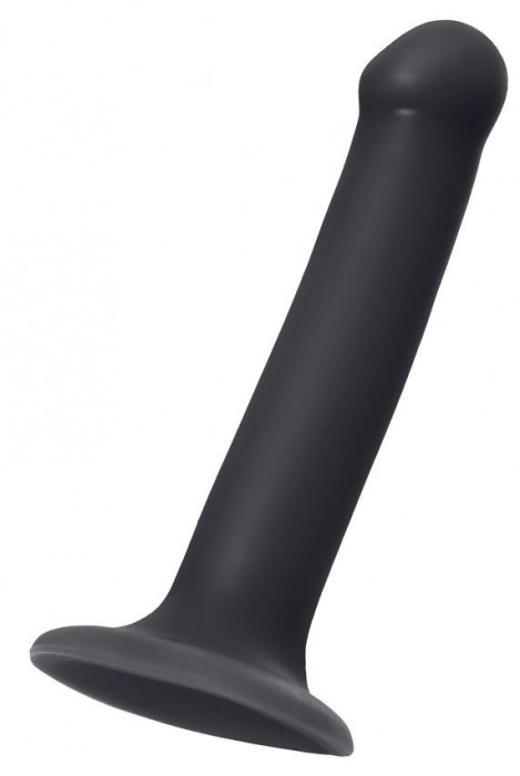 Черный фаллос на присоске Silicone Bendable Dildo M - 18 см. - Strap-on-me - купить с доставкой в Норильске