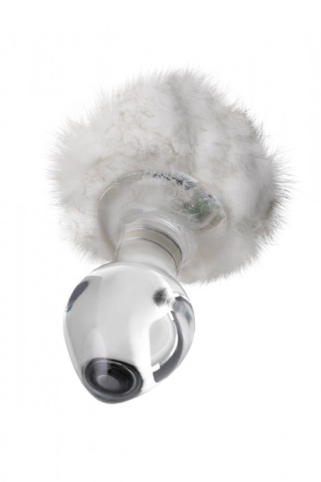 Стеклянная анальная втулка с хвостиком - 9,5 см. - Sexus - купить с доставкой в Норильске