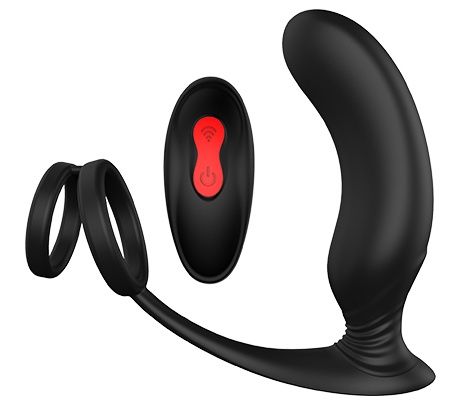 Черный массажер простаты REMOTE P-PLEASER - Dream Toys - в Норильске купить с доставкой