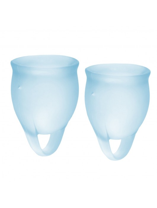 Набор голубых менструальных чаш Feel confident Menstrual Cup - Satisfyer - купить с доставкой в Норильске