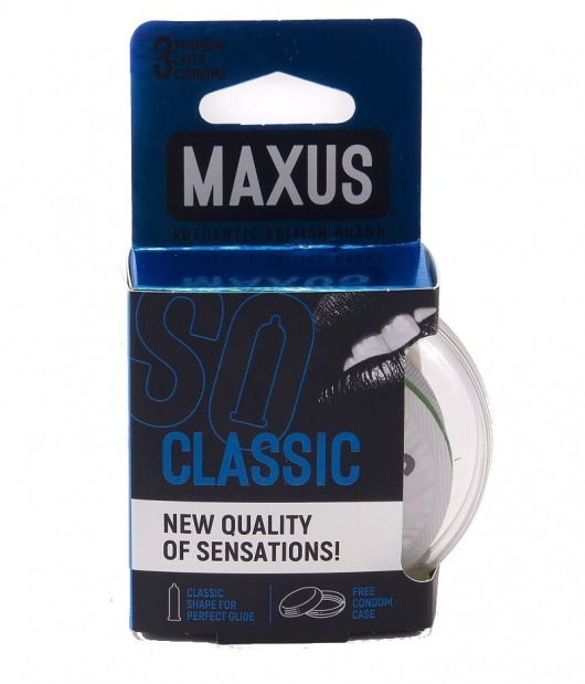 Классические презервативы в пластиковом кейсе MAXUS Classic - 3 шт. - Maxus - купить с доставкой в Норильске