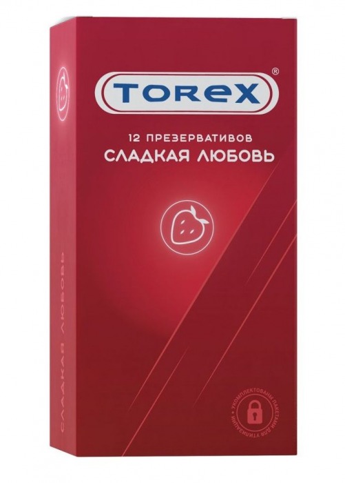 Презервативы Torex  Сладкая любовь  с ароматом клубники - 12 шт. - Torex - купить с доставкой в Норильске