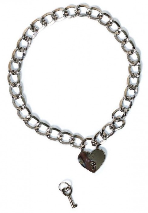 Серебристый ошейник Embrace с ключиком - Lola Games - купить с доставкой в Норильске