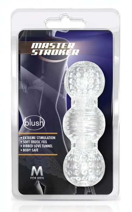 Прозрачный фигурный мастурбатор Master Stroker - Blush Novelties - в Норильске купить с доставкой