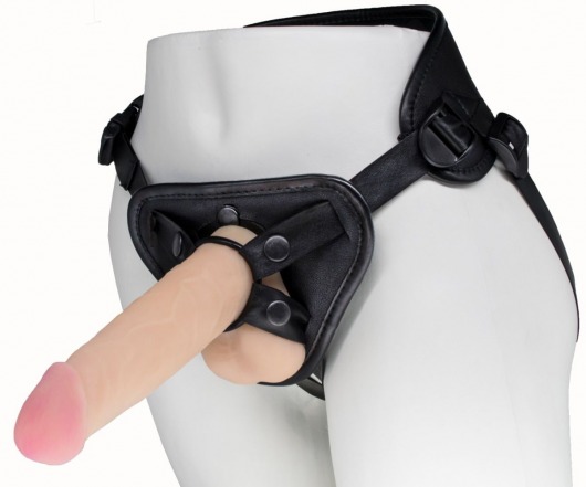 Пояс харнесс BEST UNI strap с 2 насадками - 18 и 22 см. - LOVETOY (А-Полимер) - купить с доставкой в Норильске