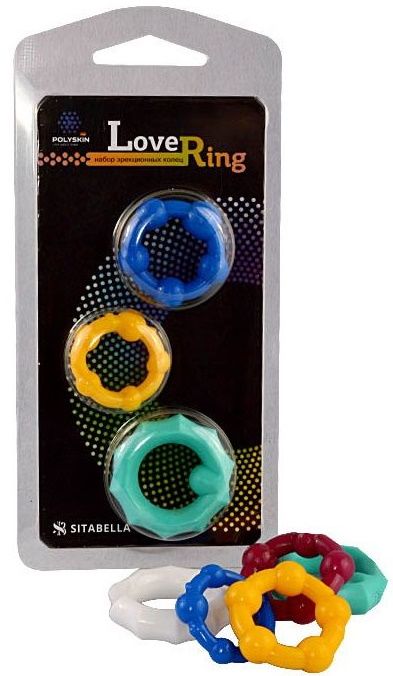 Набор из 3 цветных эрекционных колец Love Ring - Sitabella - в Норильске купить с доставкой