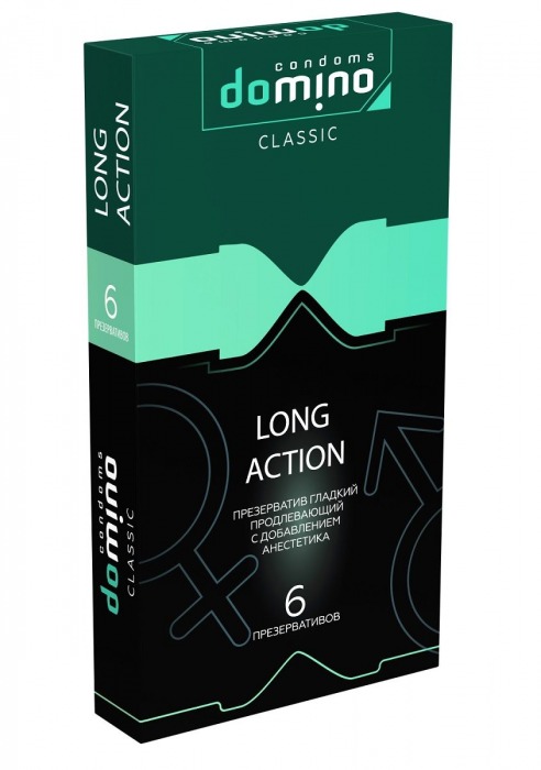 Презервативы с пролонгирующим эффектом DOMINO Classic Long action - 6 шт. - Domino - купить с доставкой в Норильске