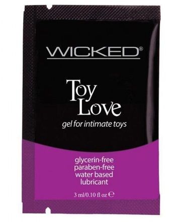 Лубрикант на водной основе для использования с игрушками WICKED Toy Love - 3 мл. - Wicked - купить с доставкой в Норильске