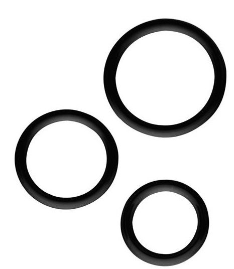 Набор из 3 эрекционных колец SILICONE COCKRINGS - Dream Toys - в Норильске купить с доставкой