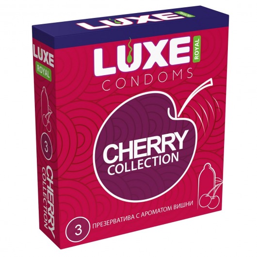 Презервативы с ароматом вишни LUXE Royal Cherry Collection - 3 шт. - Luxe - купить с доставкой в Норильске