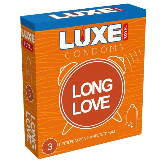 Презервативы с продлевающим эффектом LUXE Royal Long Love - 3 шт. - Luxe - купить с доставкой в Норильске