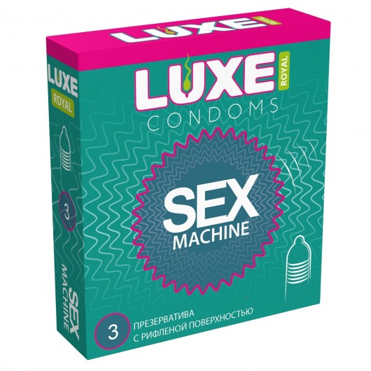 Ребристые презервативы LUXE Royal Sex Machine - 3 шт. - Luxe - купить с доставкой в Норильске