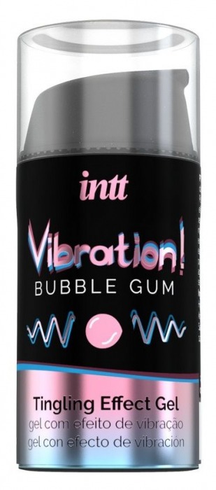 Жидкий интимный гель с эффектом вибрации Vibration! Bubble Gum - 15 мл. - INTT - купить с доставкой в Норильске