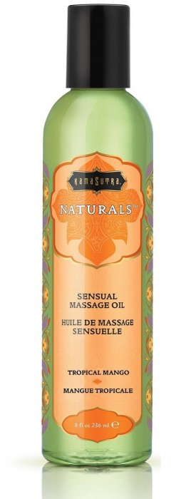 Массажное масло Naturals Tropical Mango с ароматом манго - 236 мл. - Kama Sutra - купить с доставкой в Норильске