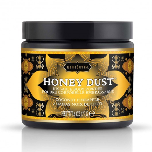 Пудра для тела Honey Dust Body Powder с ароматом кокоса и ананаса - 170 гр. - Kama Sutra - купить с доставкой в Норильске