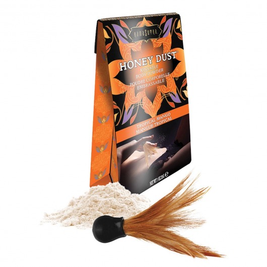 Пудра для тела Honey Dust Body Powder с ароматом манго - 28 гр. - Kama Sutra - купить с доставкой в Норильске