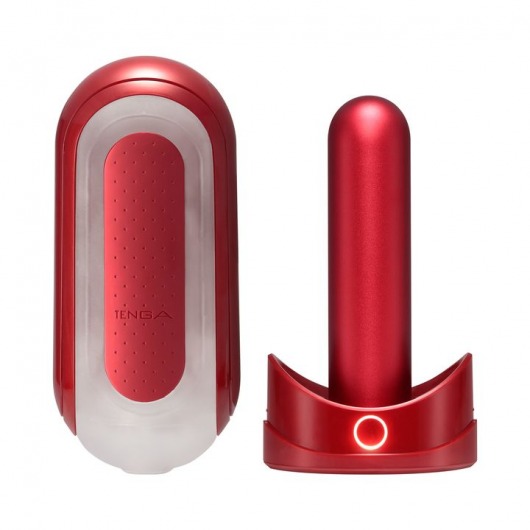 Красный мастурбатор Flip Zero Red   Warmer с подогревом - Tenga - в Норильске купить с доставкой