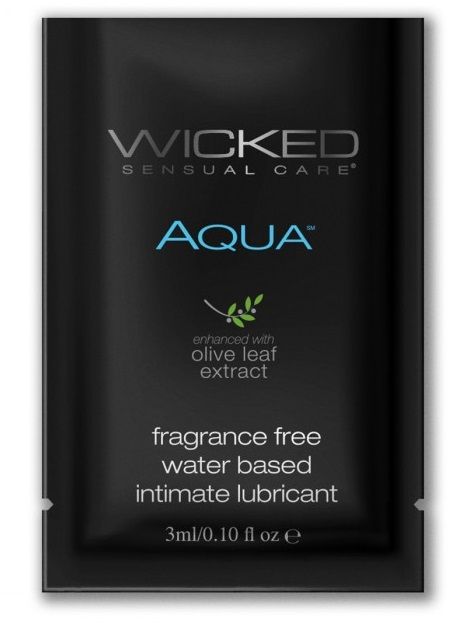 Легкий лубрикант на водной основе с алое Wicked Aqua - 3 мл. - Wicked - купить с доставкой в Норильске