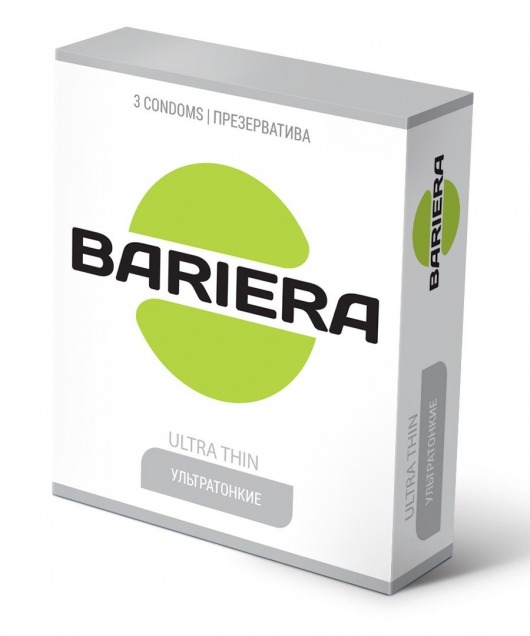 Ультратонкие презервативы Bariera Ultra Thin - 3 шт. - Bariera - купить с доставкой в Норильске