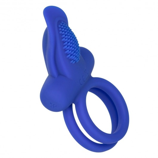 Синее перезаряжаемое эрекционное кольцо Silicone Rechargeable Dual Pleaser Enhancer - California Exotic Novelties - в Норильске купить с доставкой