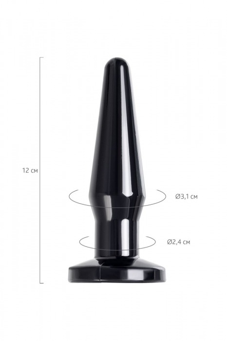 Черная анальная втулка Gemini α - 12 см. - POPO Pleasure