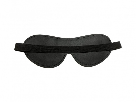 Черная лаковая маска на глаза из эко-кожи - БДСМ Арсенал - купить с доставкой в Норильске
