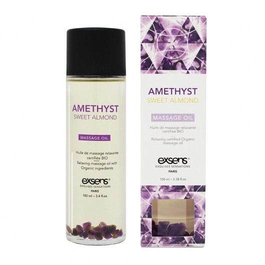 Органическое массажное масло AMETHYST SWEET ALMOND - 100 мл. - Exsens - купить с доставкой в Норильске